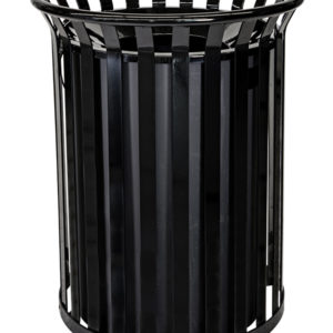Trash Can | Streetscape Outdoor Commercial Trash Receptacle | 45 Gallon Capacity | Heavy Duty Steel | Recycle Away